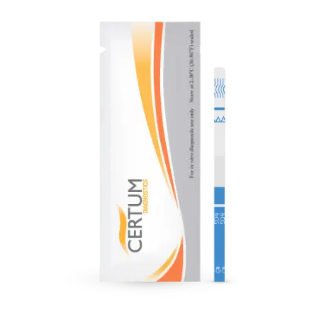 [CEHCG50] Prueba Rápida de embarazo para detección de Gonadotropina Coriónica Humana (hCG) 50 Tiras Certum