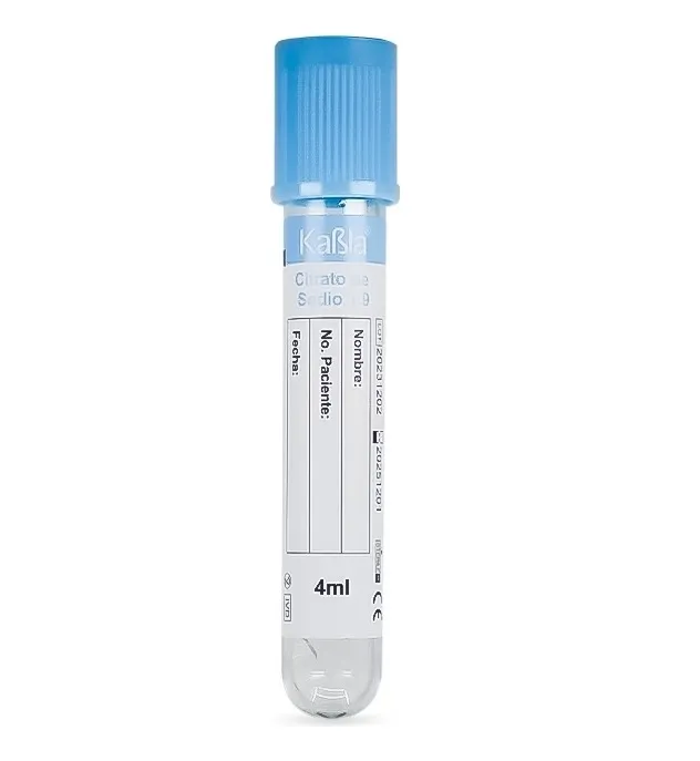[KAZU104] Tubo Vacutainer Azul Con Citrato de Sodio 4mL 100 tubos Kabla